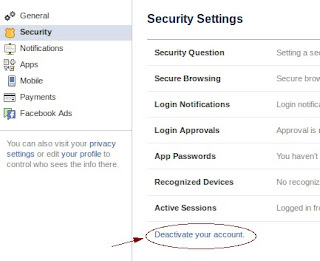 deactivate and reactivate facebook account