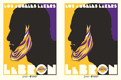 Los Angeles Lakers LeBron James Screen Print by M. Fitz x Phenom Gallery