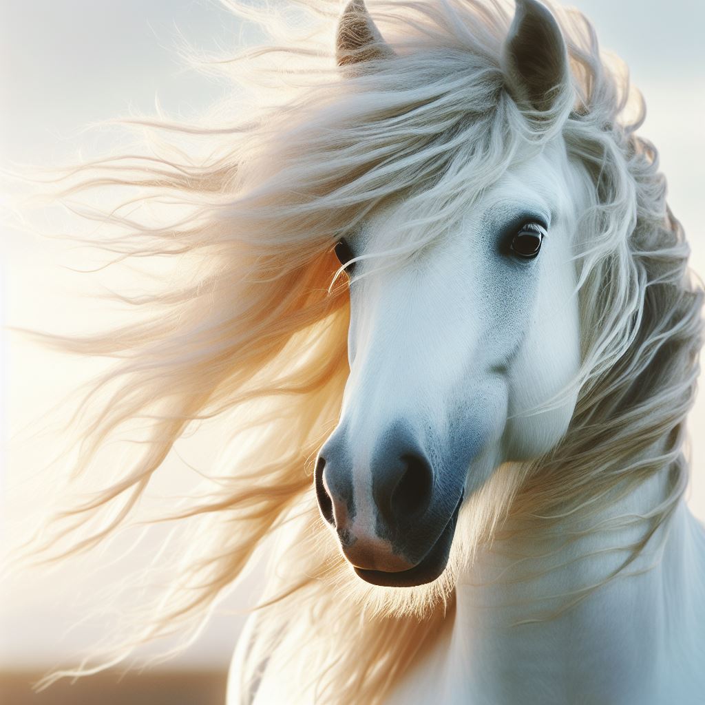صورة حصان أبيض جميل للبروفايل