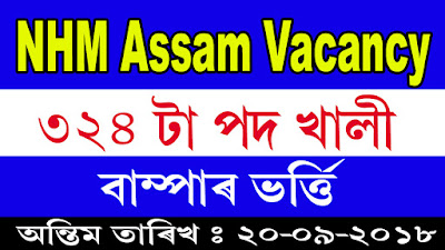 NHM Assam Recruitment 2018, Latest jobs in Assam, NHM Jobs, NHM Vacancy