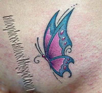 small butterfly tattoos. small butterfly tattoo for