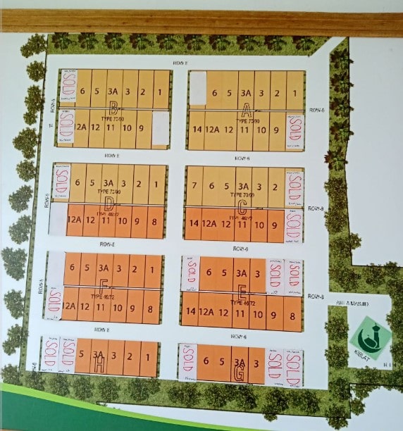 Jual Rumah Perumahan Botanical View Residence Kabupaten Bandung Barat siteplan