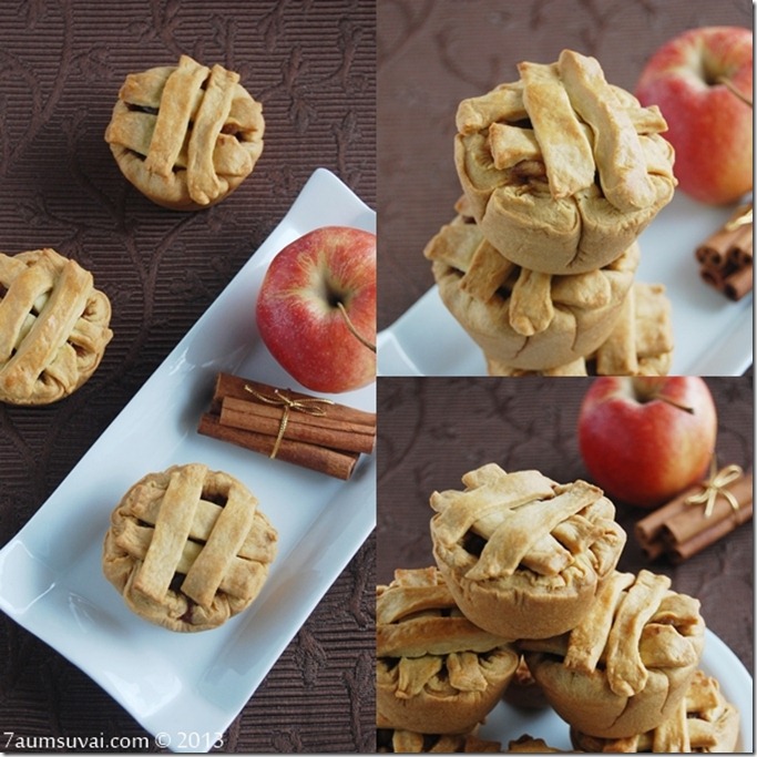 Apple cinnamon tart collage
