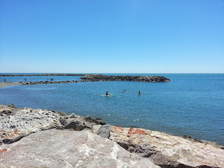 Image of a beach in southern France.