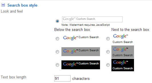 Search box style