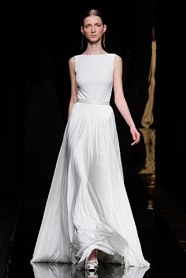 white sleeveless chiffon floor-length party dress