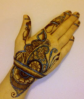 Latest Glitter Mehndi Designs 2012