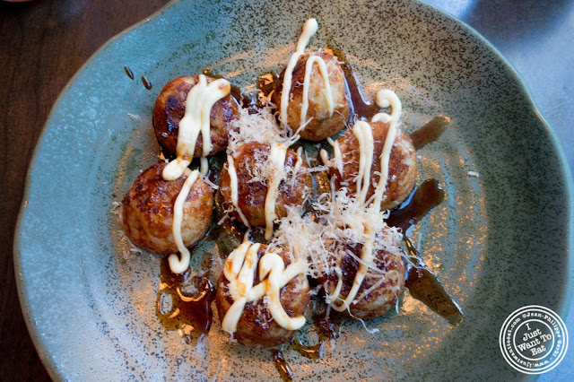 image of Tako Yaki or octopus dumpling at  Sushi Damo in NYC, New York