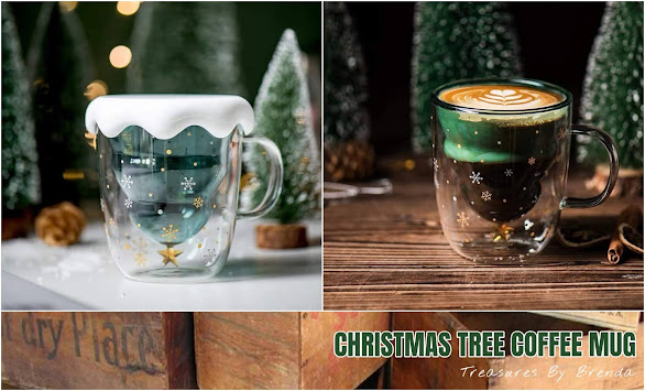 Christmas Tree Glass Coffee Mug