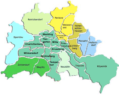 Berlin Karte von Bundesländer