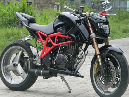 Modifikasi Yamaha Byson Street Fighter