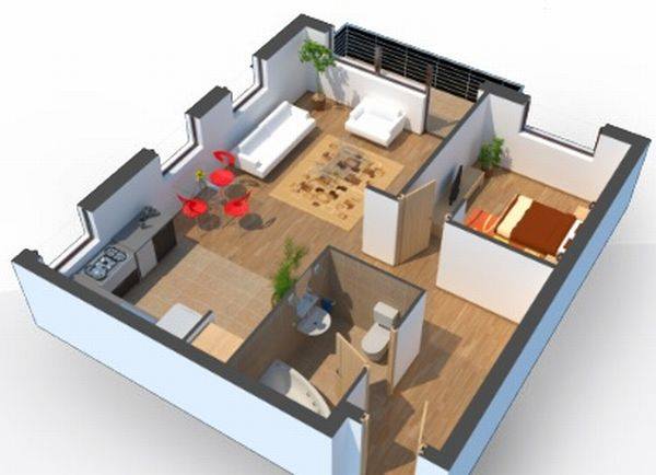 Kumpulan Denah rumah minimalis modern 3 Dimensi lengkap 