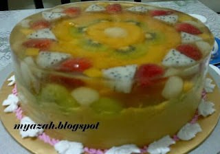 My Lovely Cakes: Kek Jelly Fruit Flan