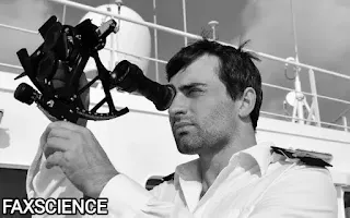 Photo of a man using Sextant
