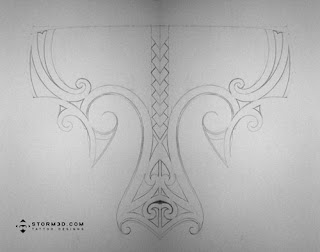 pencil sketch tattoo designer maori style