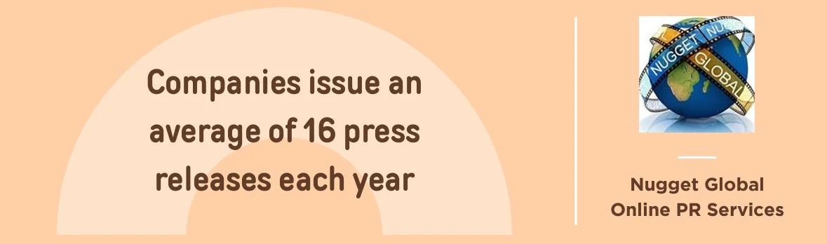 Research shows that companies issue an average of 16 press releases each year.