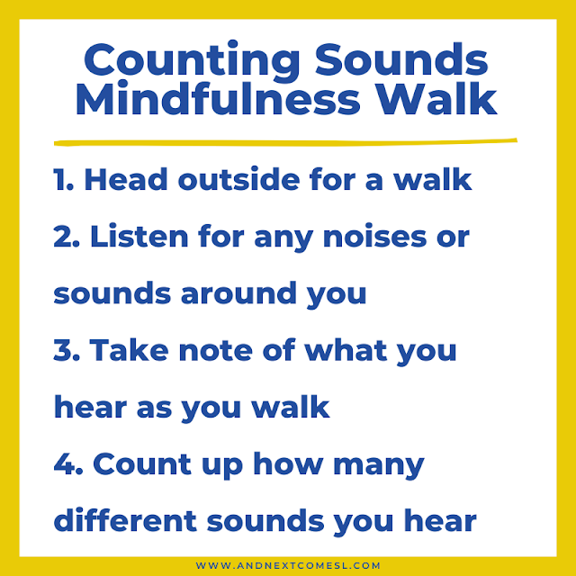 Counting sounds mindfulness walk: how it works