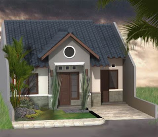 Rumah minimalis dengan model  atap  segitiga di bagian  depan  