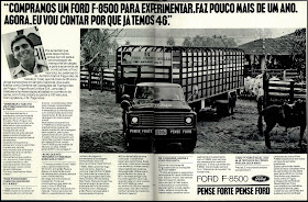 propaganda caminhão Ford F-8500 - 1979. Reclame caminhão decada de 70,