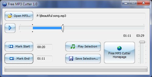 برنامج MP3 Cutter لتقطيع ملفات الصوت 