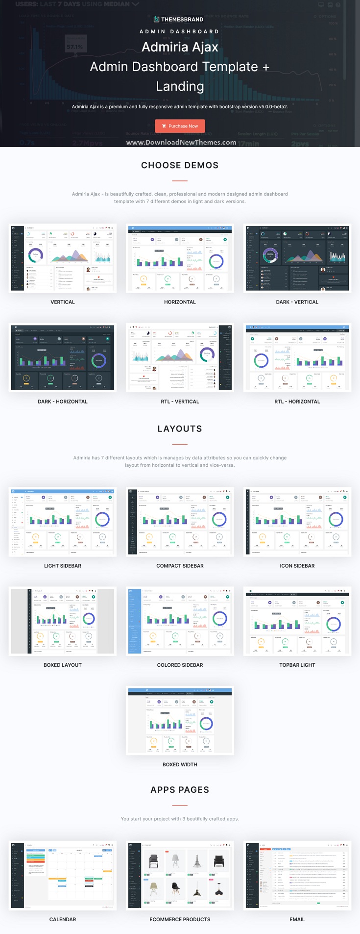 Admiria - Ajax Admin & Dashboard Template