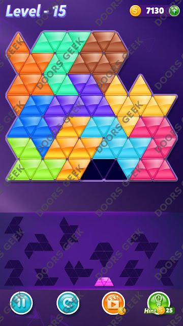 Block! Triangle Puzzle Grandmaster Level 15 Solution, Cheats, Walkthrough for Android, iPhone, iPad and iPod