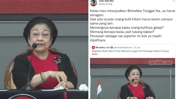 Arie Kriting Kritik Guyonan Megawati soal Tukang Bakso dan Kopi Susu: Perasaan Ras Superior Kok Dipelihara?