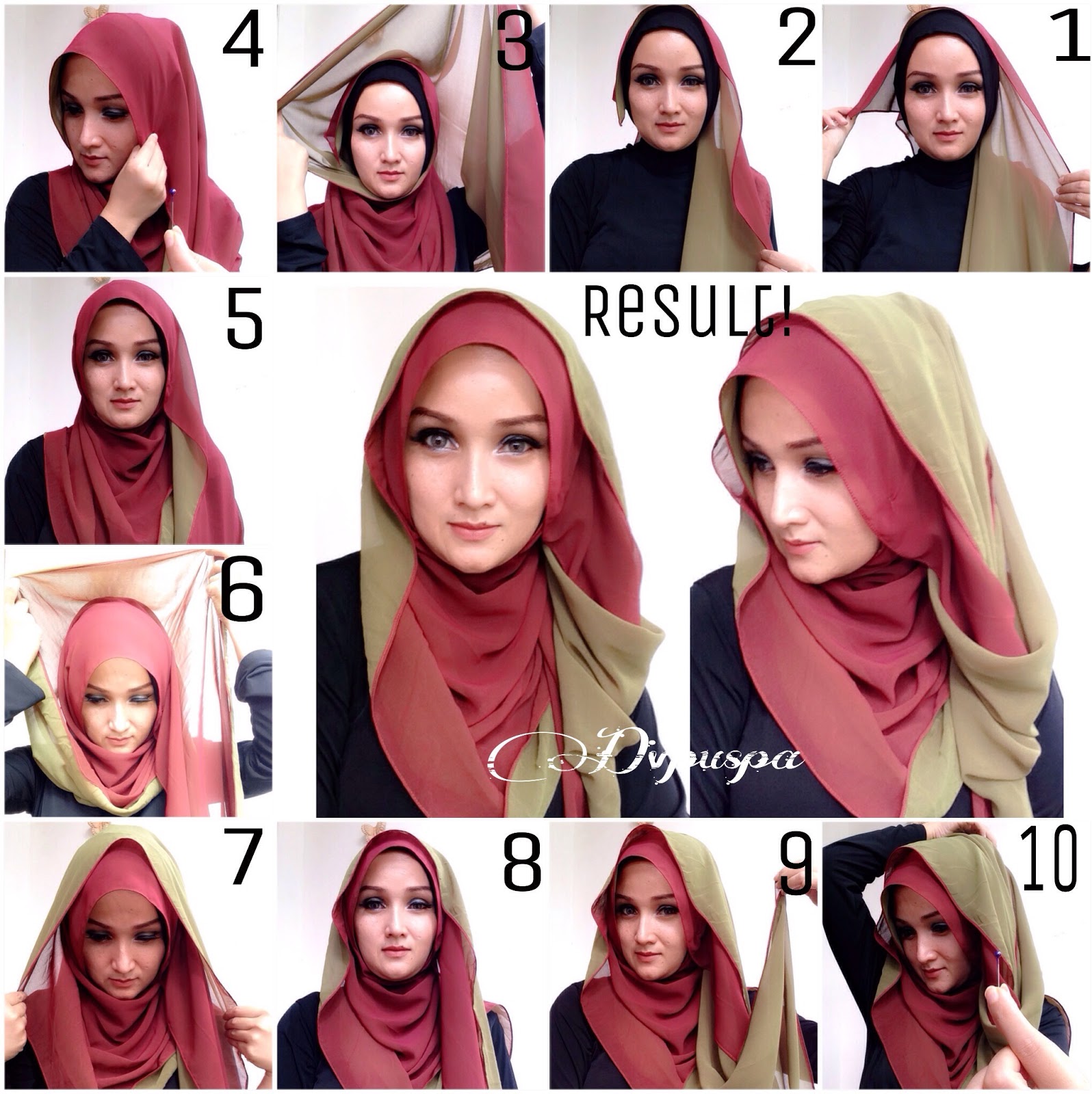 26 Gambar Terbaru Tutorial Hijab Ima Scarf Simple Paling Fenomenal