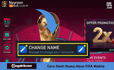 Cara Ganti Nama Akun FIFA Mobile