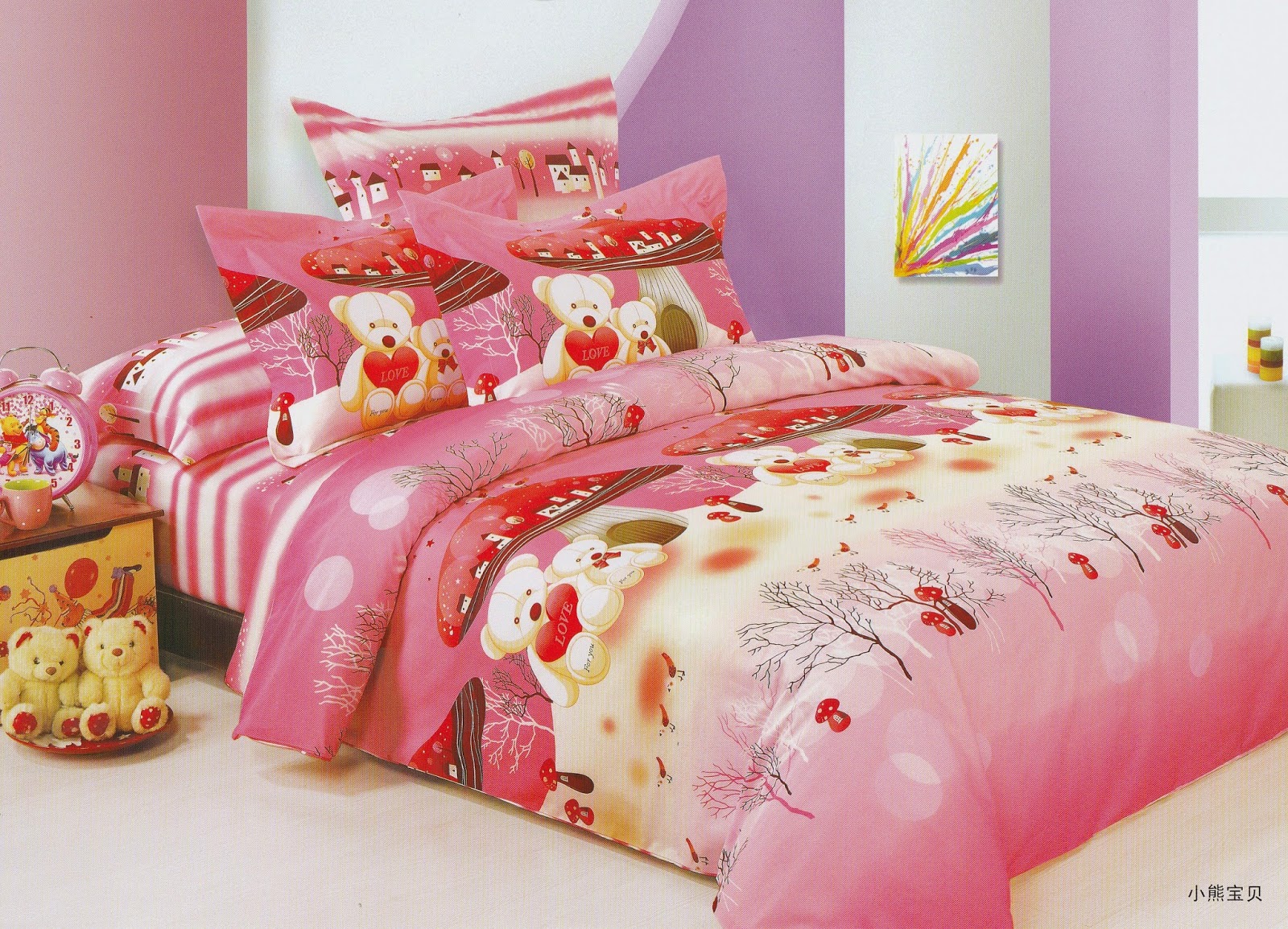 Sprei Anak Motif Teddy Love