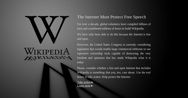PIPA and SOPA blackout: Wikipedia, Reddit and Others to go down in Protest