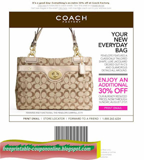 Free Printable Coach Coupons