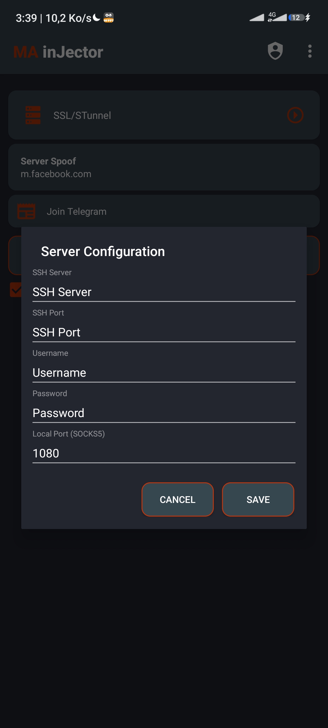 Ma inJector (SSH/Websocket/ssl/Proxy/VPN)