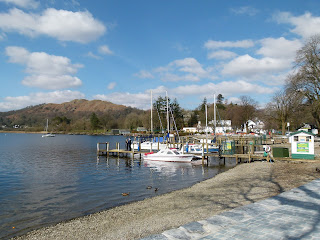 View from Waterhead, Ambleside with dinghies and hills