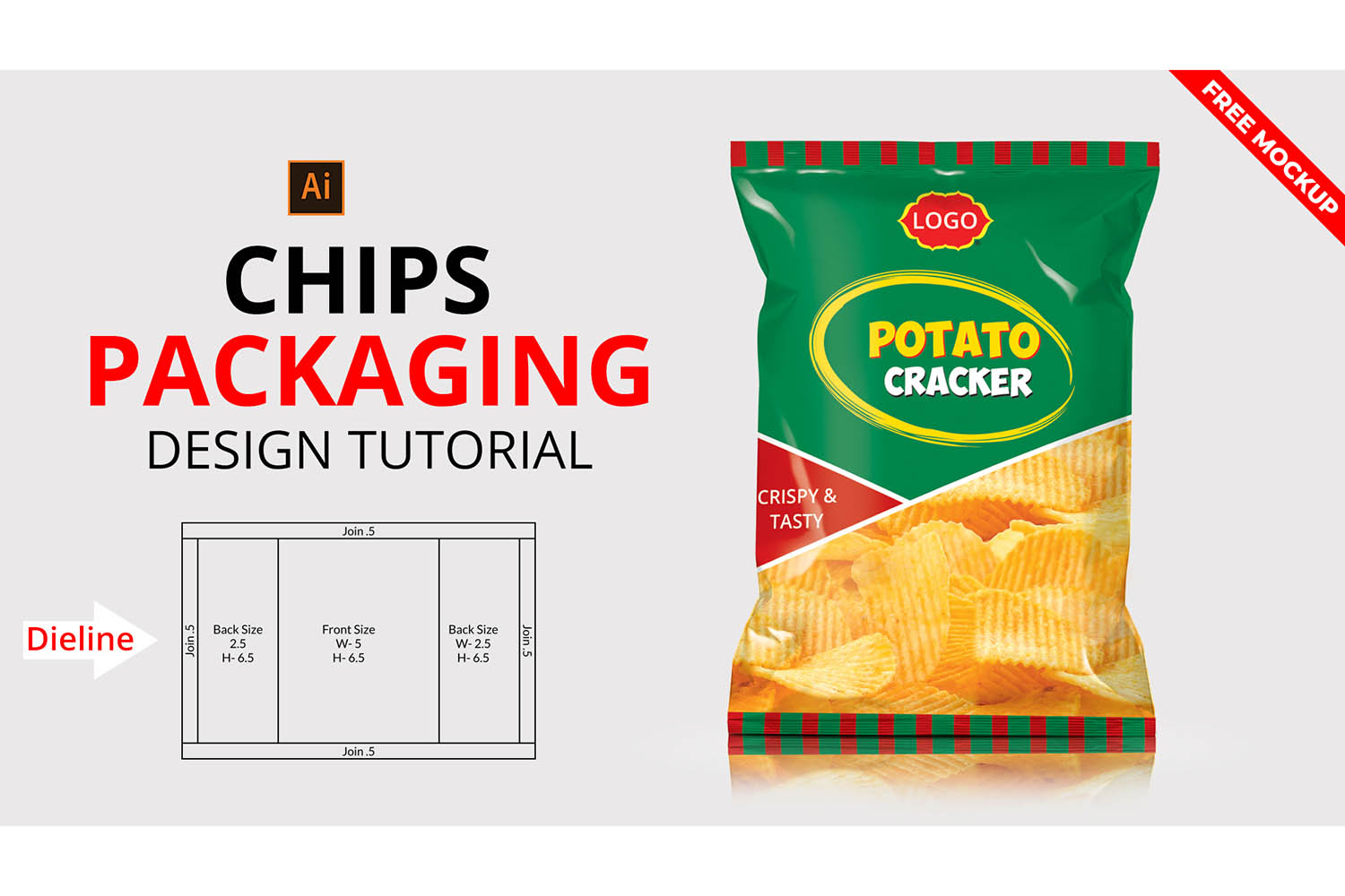 Download Potato Chips #Packaging Design in Illustrator Tutorial ...