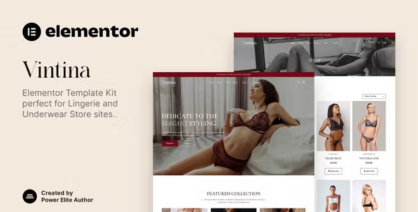 Best Lingerie & Underwear Store Elementor Template Kit