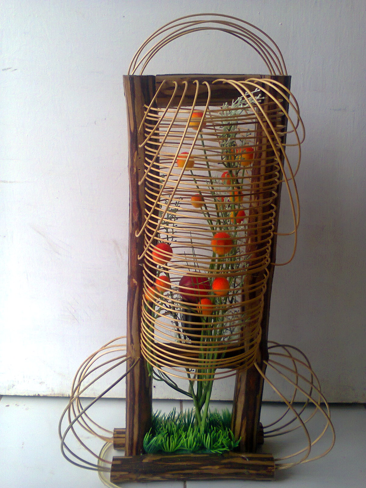 Jual Lampion Vas  bunga  Rotan  Kerajinan Rotan  Kayu dan Bambu