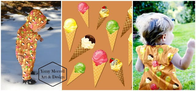 ice cream-cones-marrón-pattern-yamy-morrell