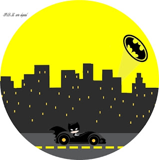 Batman in Black and Yellow, Toppers or Free Printable Candy Bar  Labels.