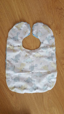 DIY large towel backed baby bib - with pattern