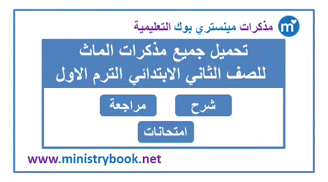 تحميل مذكرات ماث للصف الثاني الابتدائي ترم اول 2020-2021-2022-2023-2024