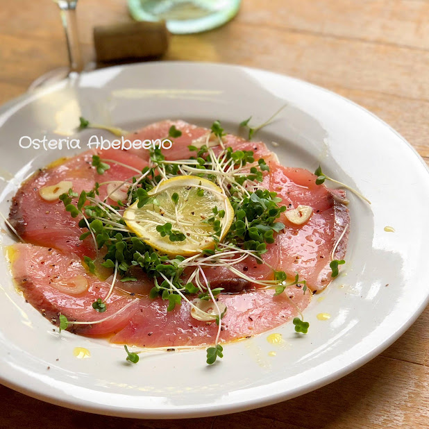 Carpaccio Di Ricciola D Autunno 北海道産秋鰤のカルパッチョ仕立て Osteria Abebeeno