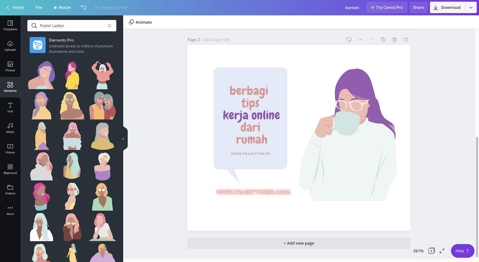 Membuat Desain Cantik Dengan Canva - Heni Prasetyorini