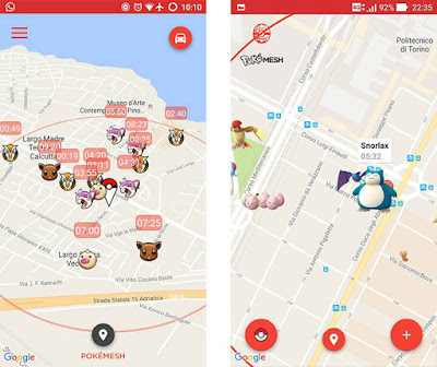 PokéMesh For Android v4.2.0 APK For Pokemon GO! Real Time Map  100% Work For All Device Terbaru 2016 Gratis