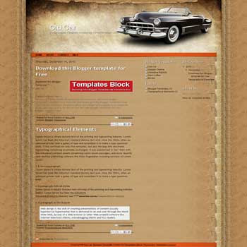 Old Car blogger template