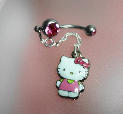 Belly Button Piercing Hello Kitty.