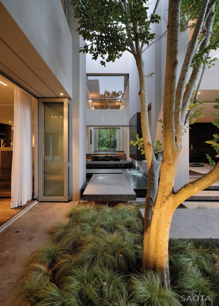 Vegetation and architecture of Contemporary Villa by SAOTA