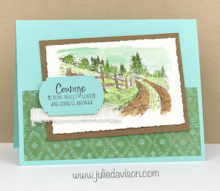 Stampin' Up! Enjoy the Journey Designer Paper ~ Sale-a-Bration In the Country, Sending Support Card #stampinup www.juliedavison.com