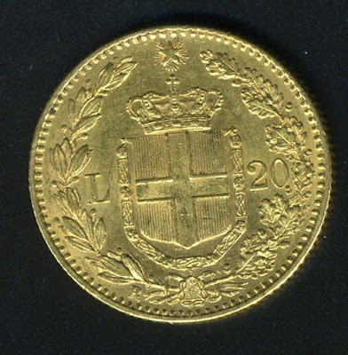 ITALY 20 LIRE GOLD COIN
