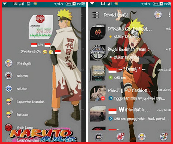 BBM MOD Droid Chat Themes Naruto Versi 2.9.0.51 APK 